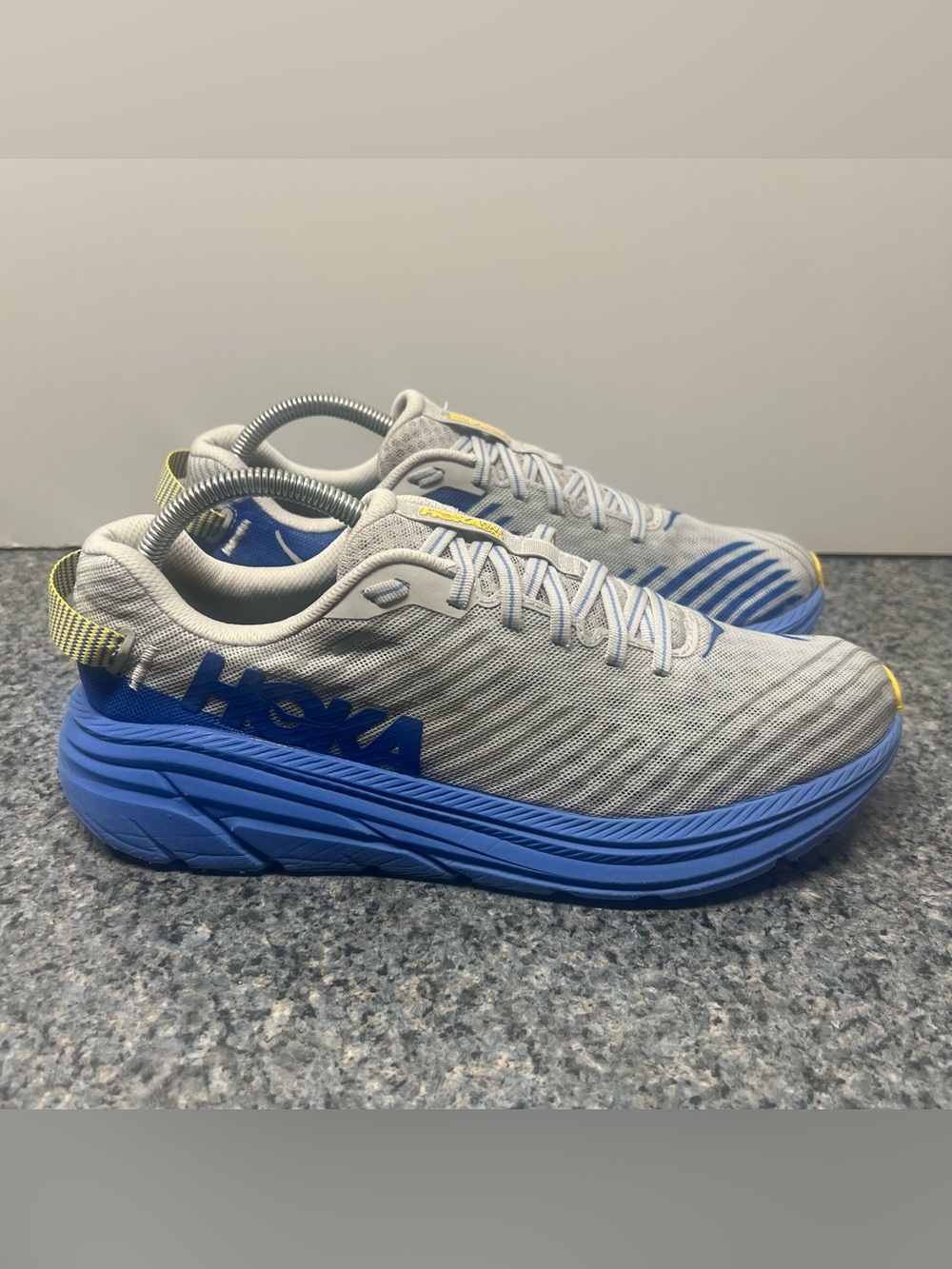 Hoka One One Rincon Gray & Blue Running Shoes Sneakers | Men’s Size 8.5